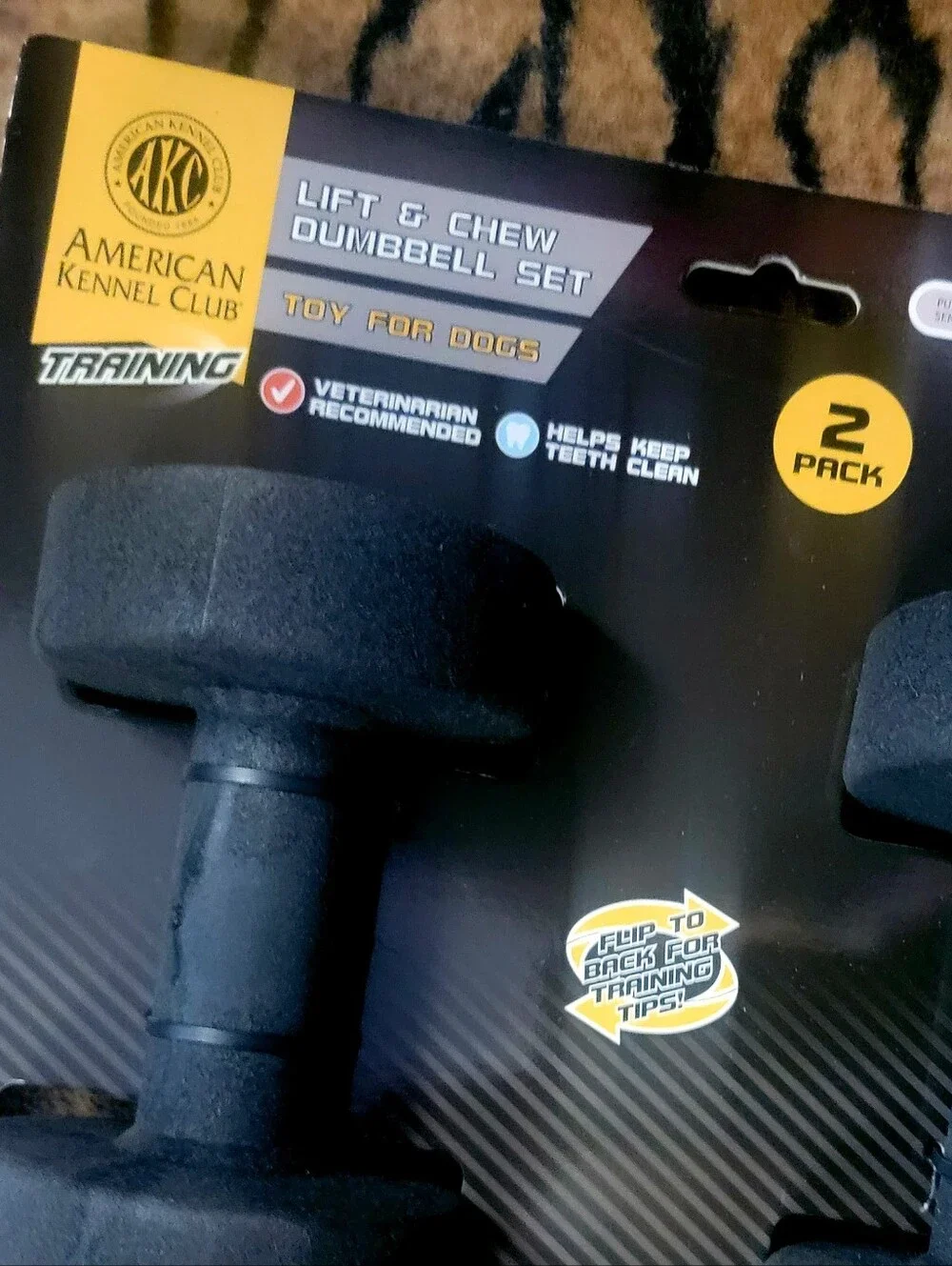 AKC Dog Dumbbell Set Dog Toy - 2 Pack Carry Fetch Toss Chew Large Xlarge Ea.